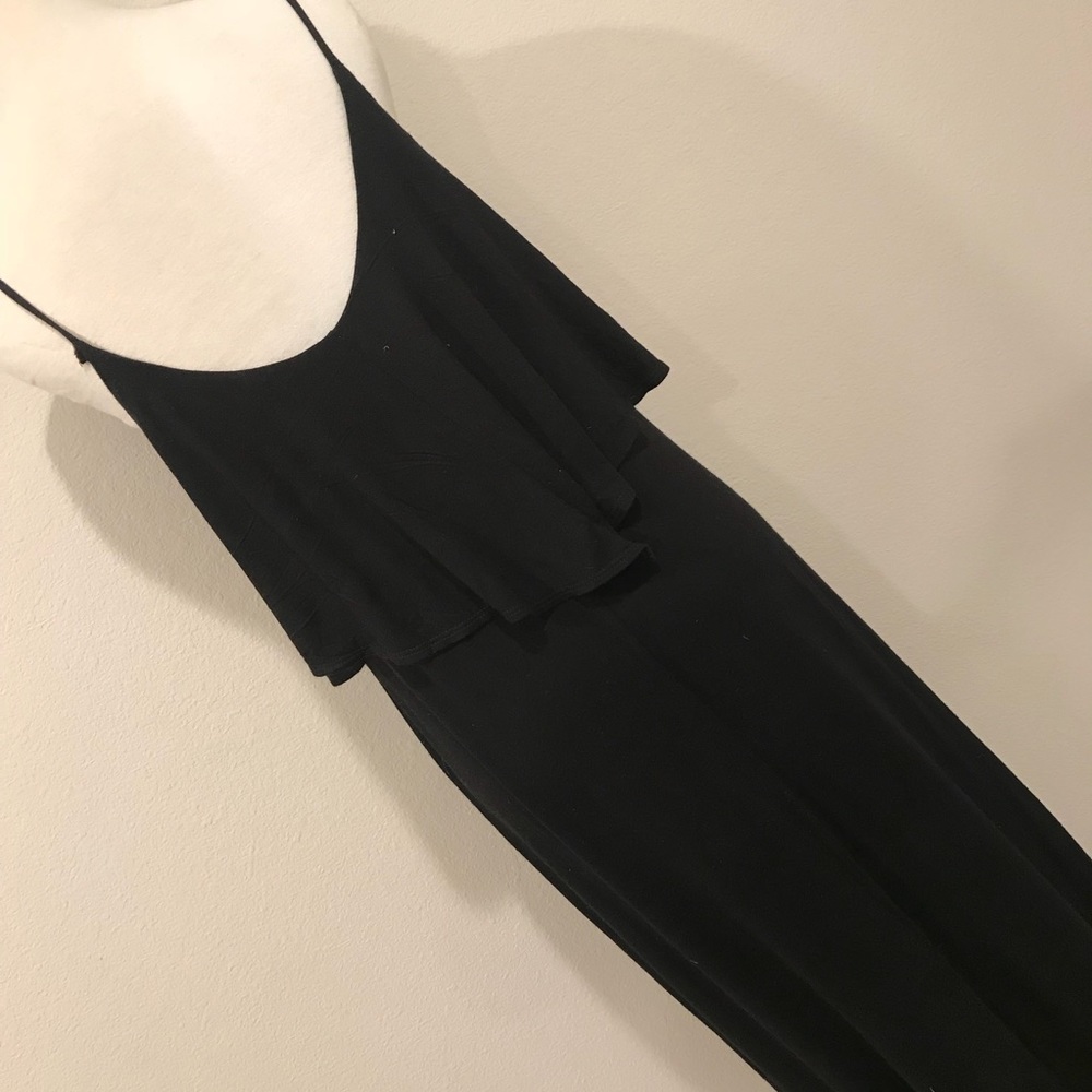 Forever 21 Black Maxi Flounce Dress - Picture 4 of 7